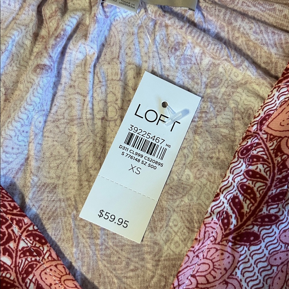 LOFT Shades of Pink Floral Top - Picture 4 of 6